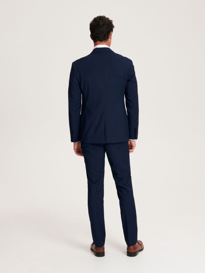 Reserved Slim Fit Anzüge Herren Navy | AOP-085367