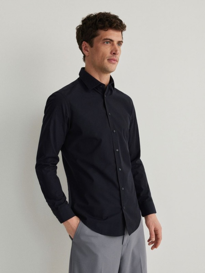 Reserved Slim Fit Hemd Herren Navy | OSZ-192657