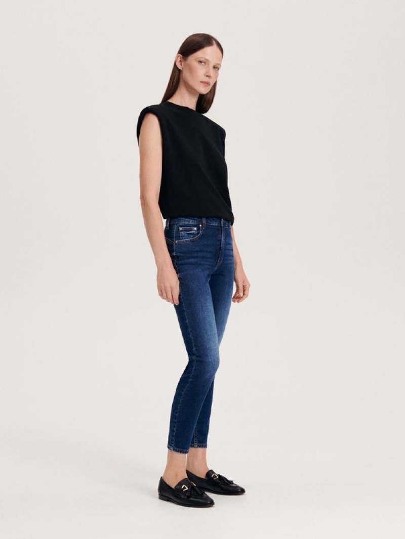 Reserved Slim Push Up Jeans Damen Navy | PWU-607542