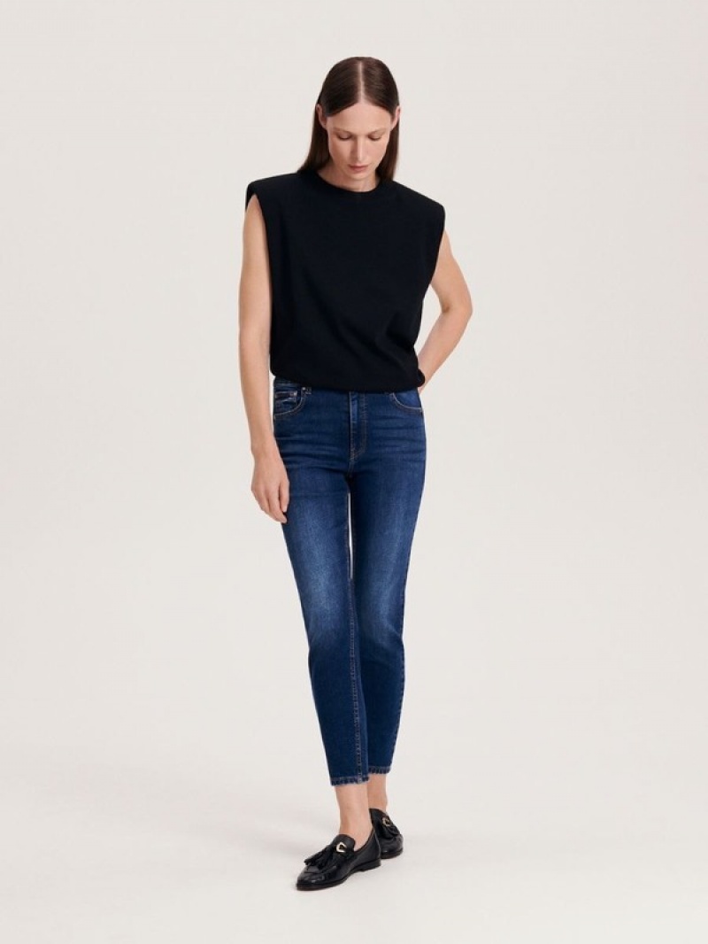 Reserved Slim Push Up Jeans Damen Navy | PWU-607542