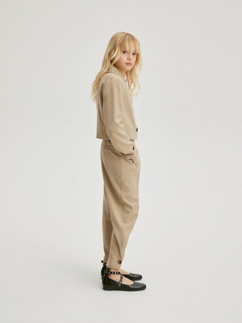 Reserved Smart Hosen Mädchen Beige | FOW-041267