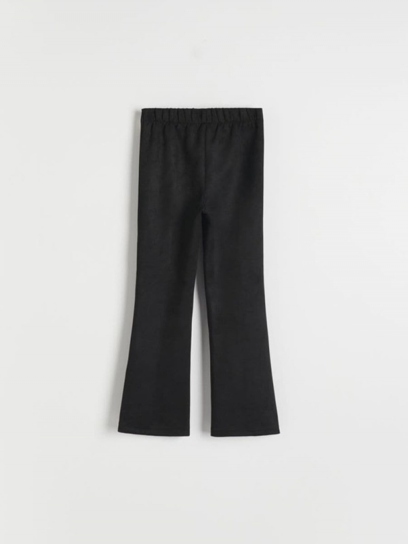 Reserved Split Hems Hosen Mädchen Schwarz | WOJ-023846