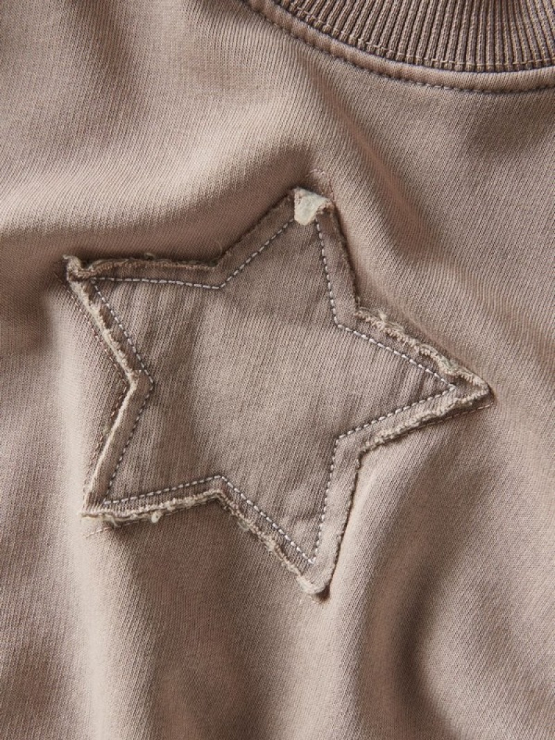 Reserved Star Motif Sweatshirts Mädchen Beige | XQU-861049