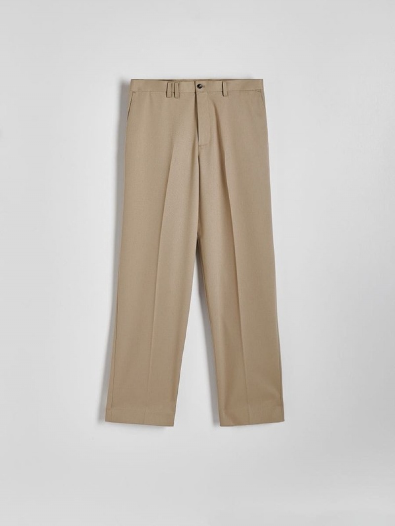 Reserved Straightpressed Crease Hosen Herren Beige | DRK-034592