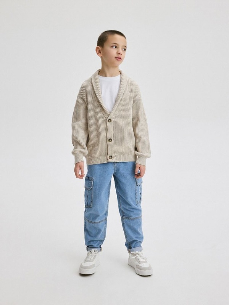 Reserved Structural Cardigan Pullover Jungen Beige | RJH-245036