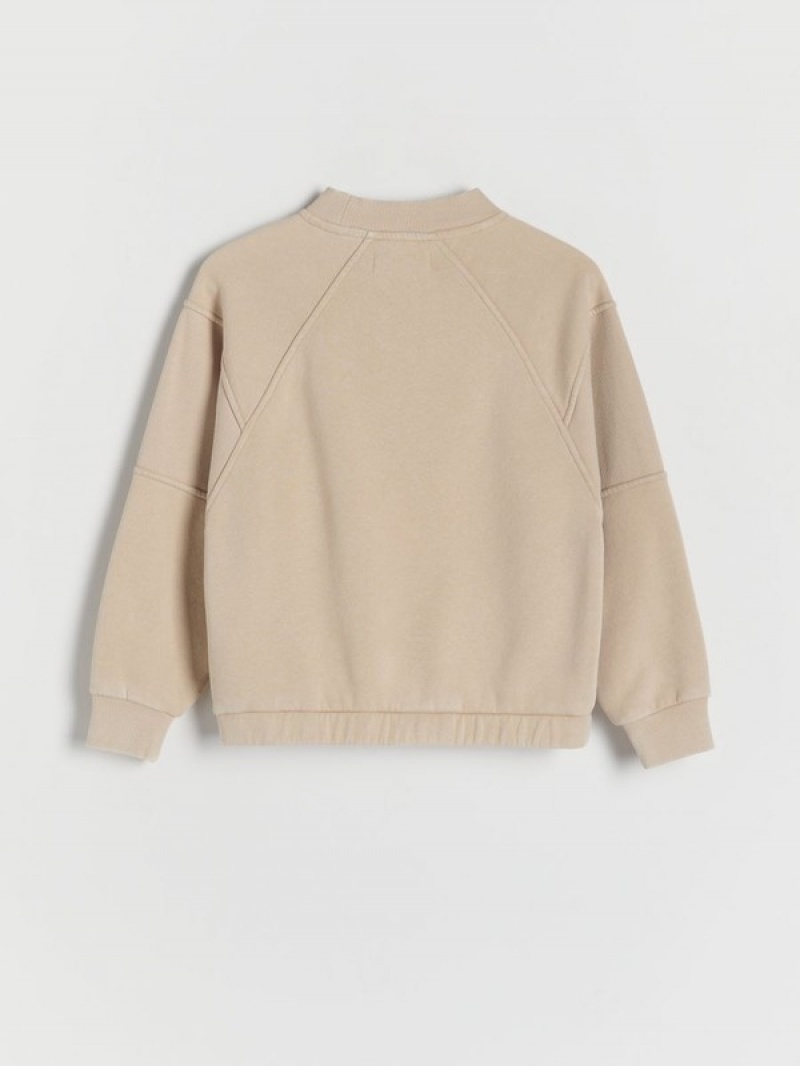 Reserved Sweatstitching Sweatshirts Mädchen Beige | CBW-691570