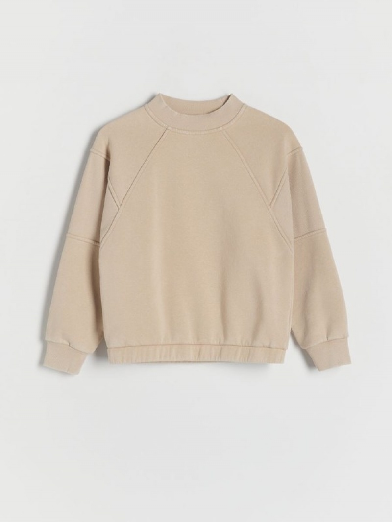 Reserved Sweatstitching Sweatshirts Mädchen Beige | CBW-691570