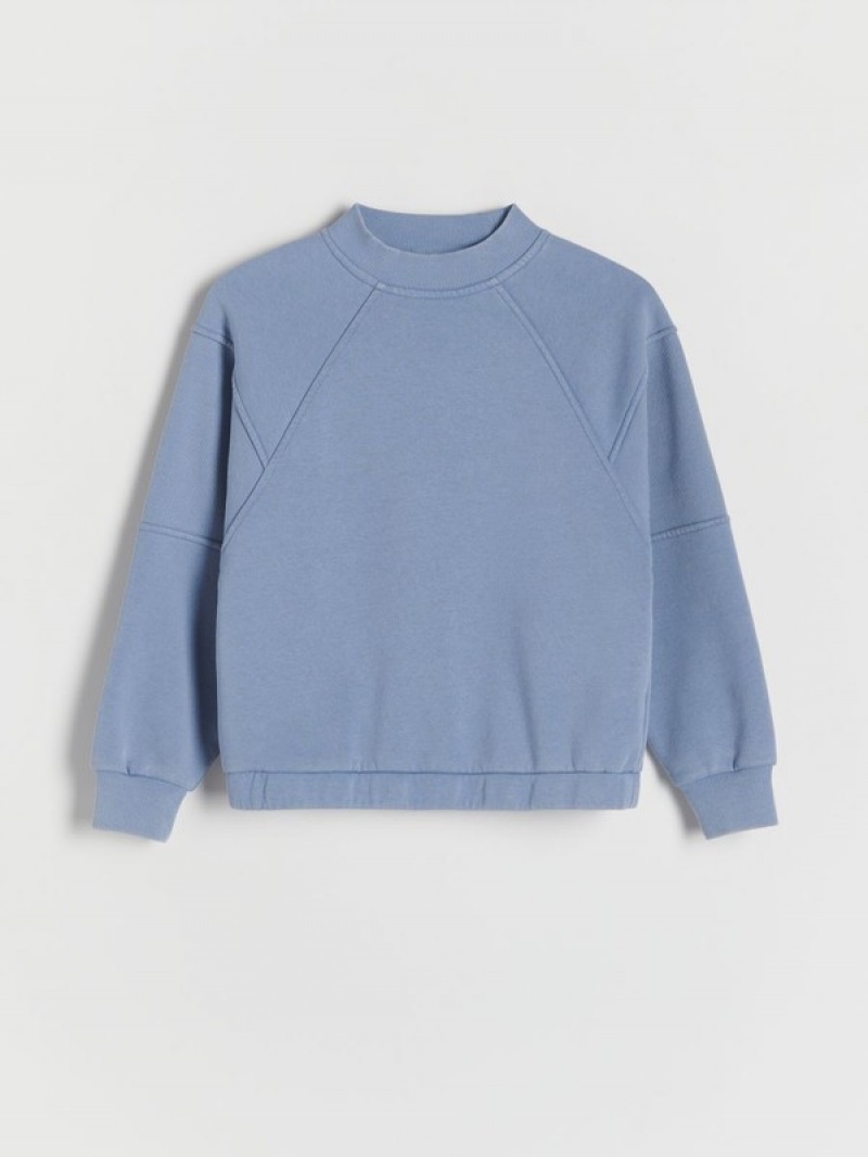 Reserved Sweatstitching Sweatshirts Mädchen Hellblau | OCD-639241