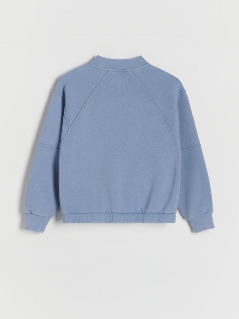 Reserved Sweatstitching Sweatshirts Mädchen Hellblau | OCD-639241