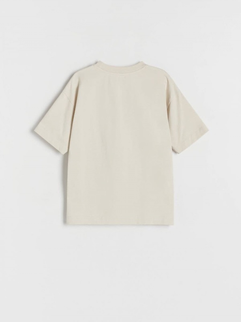 Reserved T-a Pocket T-shirts Jungen Beige | GXT-612408