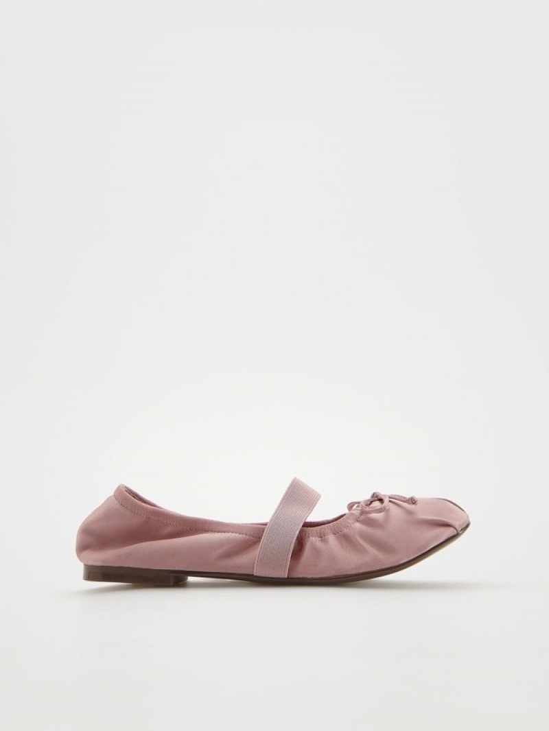 Reserved T-bar Ballerinas Halbschuhe Damen Rosa | OLJ-149782