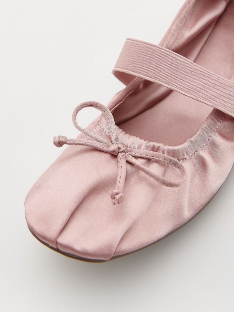 Reserved T-bar Ballerinas Halbschuhe Damen Rosa | OLJ-149782