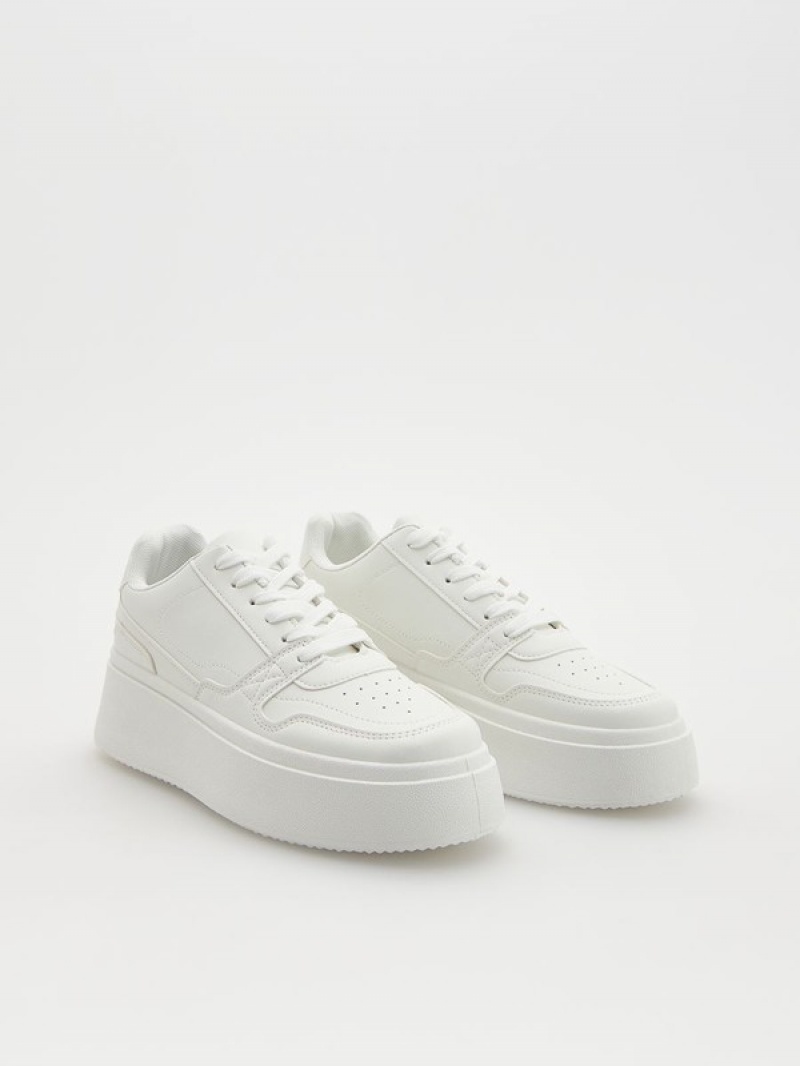 Reserved Thick Sole Sneakers Damen Weiß | AEI-705423