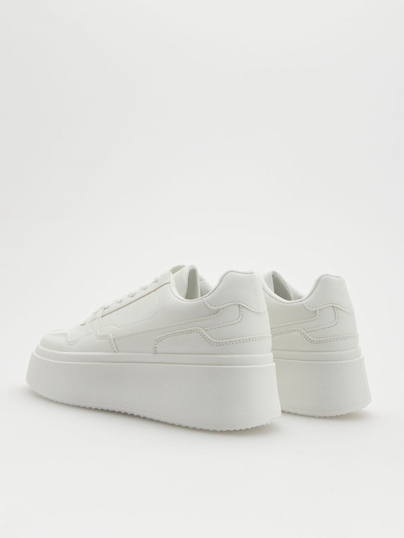 Reserved Thick Sole Sneakers Damen Weiß | AEI-705423