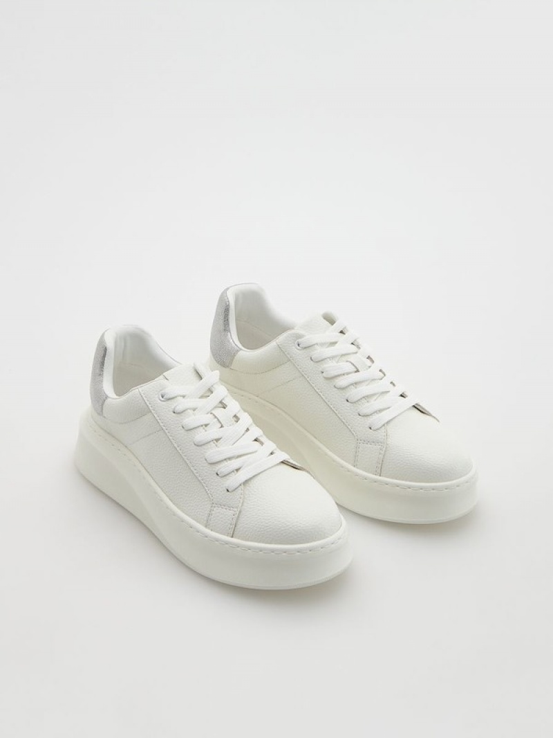 Reserved Thick Sole Sneakers Damen Weiß | NKB-689351