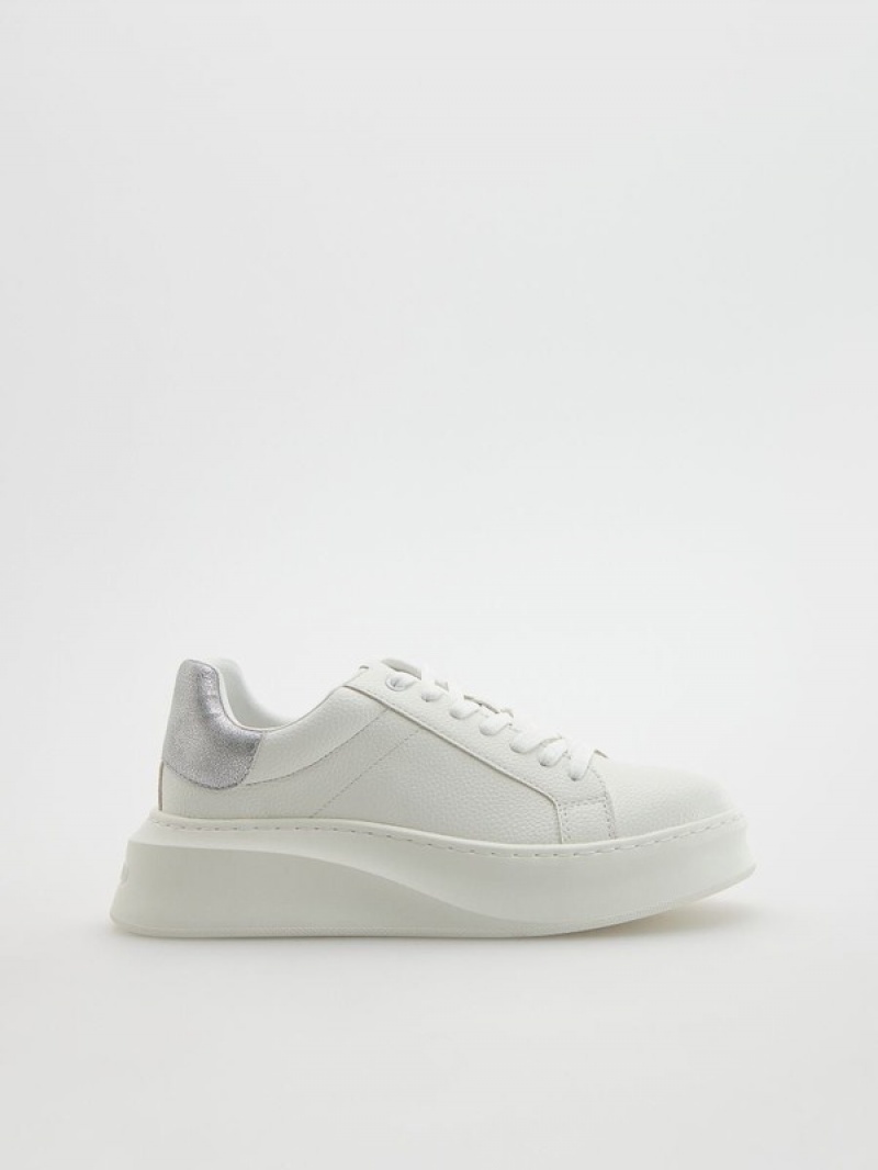 Reserved Thick Sole Sneakers Damen Weiß | NKB-689351