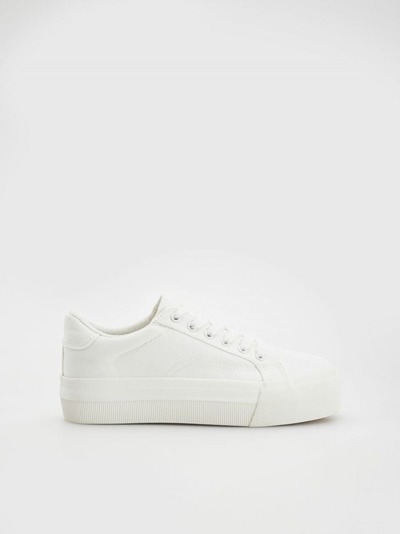 Reserved Thick Sole Sneakers Damen Weiß | XVU-851326