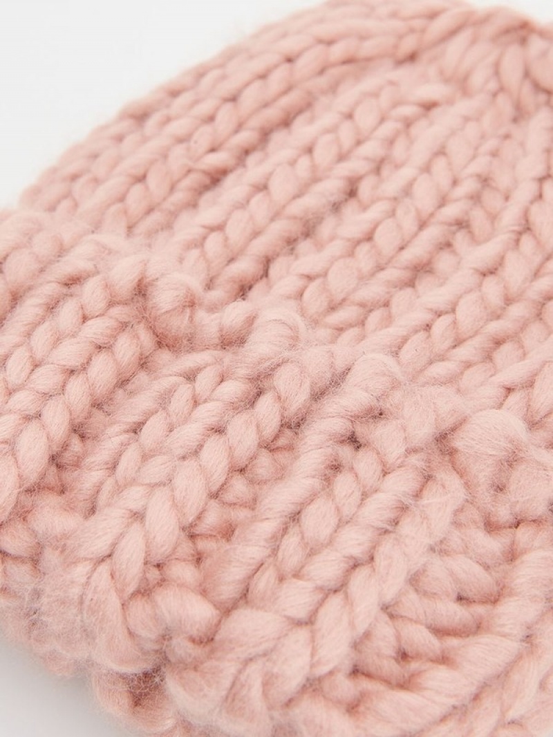 Reserved Thick Weave Mütze Mädchen Rosa | RMY-641730