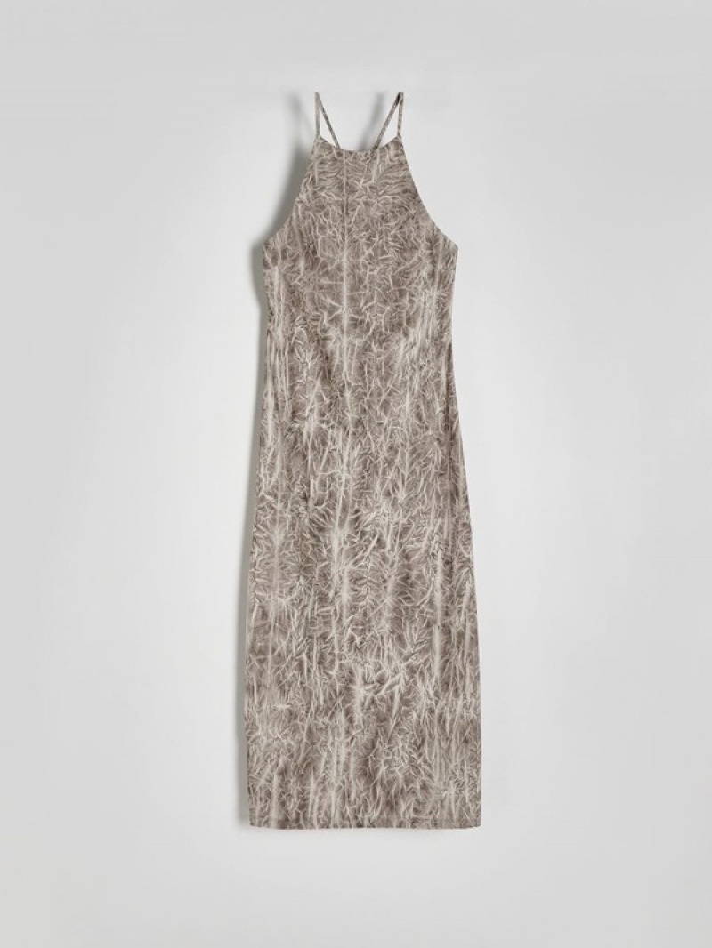 Reserved Tie Dye Kleid Damen Beige | VNE-743850