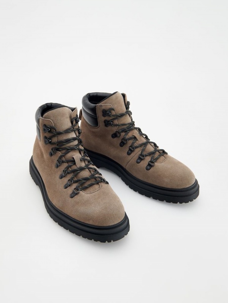 Reserved Trekking Schuhe Herren Beige | PTA-629874