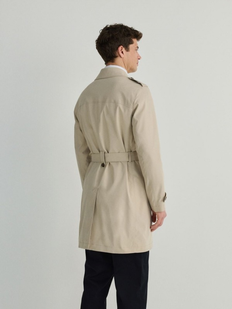 Reserved Trench With Mäntel Herren Beige | WCE-903874