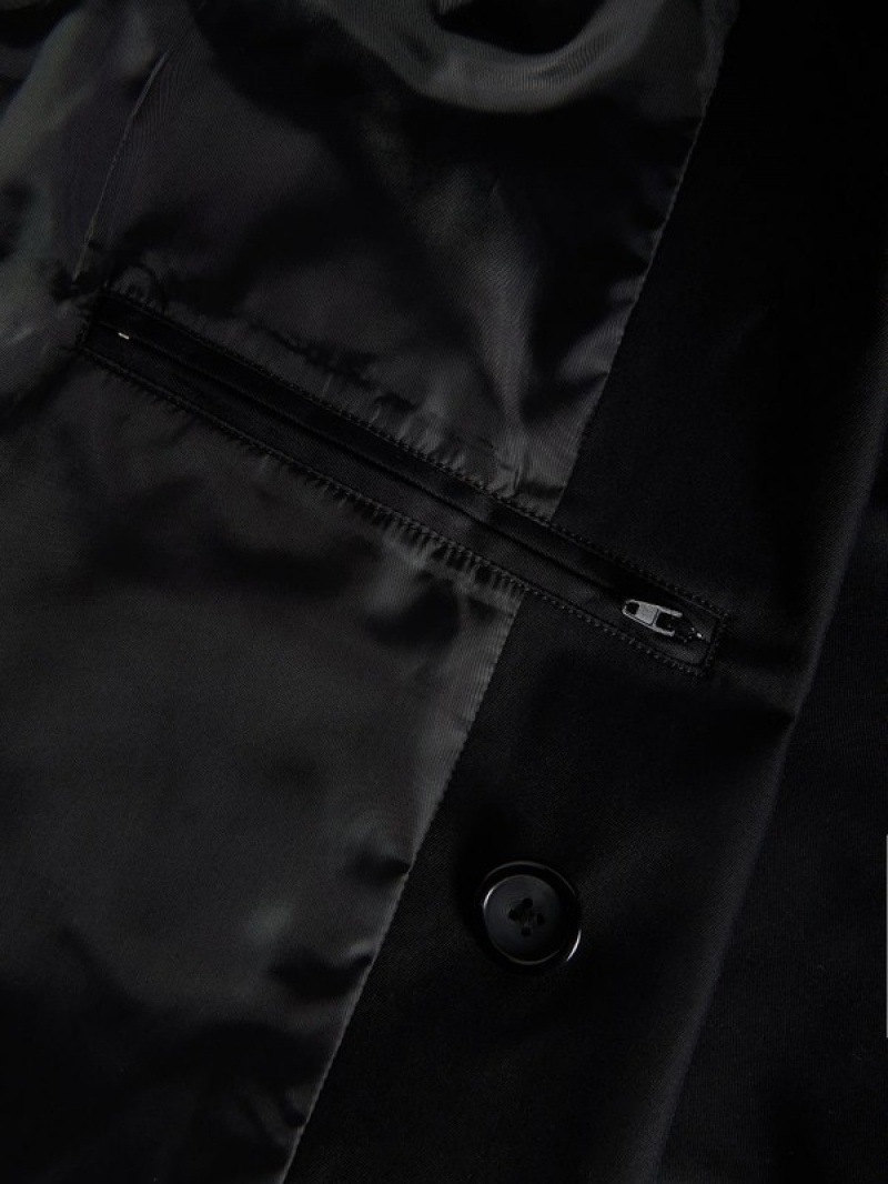 Reserved Trench With Mäntel Herren Schwarz | YZL-103274