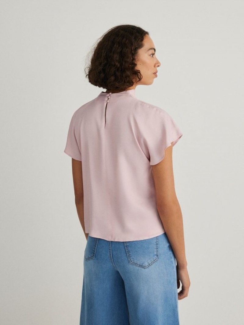 Reserved Viscose Hemd Damen Rosa | MQF-257436