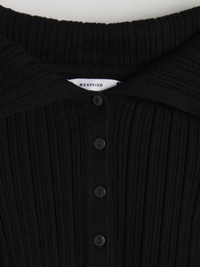 Reserved Viscose Rich Pullover Damen Schwarz | BHQ-276519