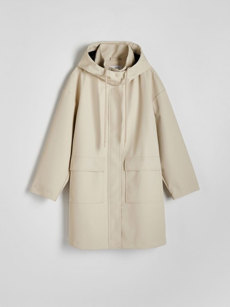 Reserved Wasserdichte Parka Jacken Damen Beige | AQC-973062