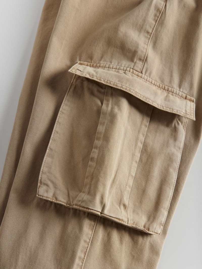 Reserved Weite Leg Hosen Damen Beige | XJQ-967421