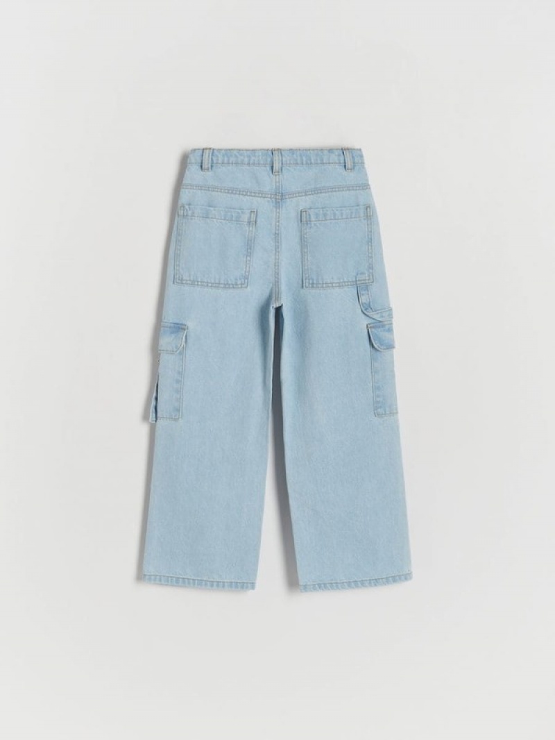 Reserved Weite Legcargo Pockets Jeans Mädchen Blau | ADR-481576