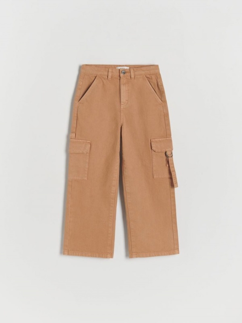 Reserved Weite Legcargo Pockets Jeans Mädchen Beige | HYM-568903