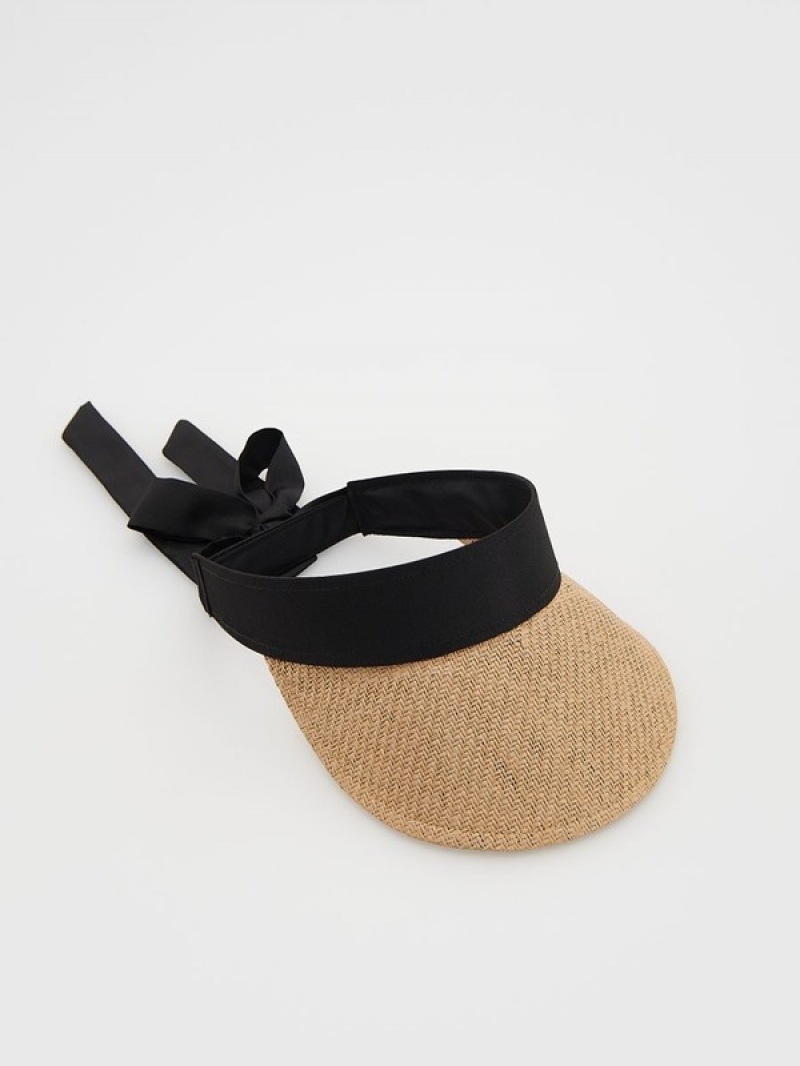 Reserved Woven Visorribbon Detail Kappen Damen Braun | OZW-725403