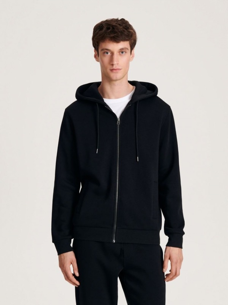 Reserved Zip Up Sweatshirts Herren Schwarz | MBN-017349